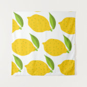 Tenture citrons jaunes, motif artistique sans soudure. (Devant (Horizontal))