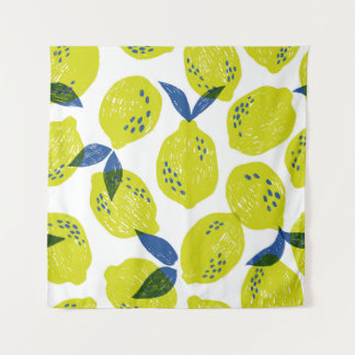 Tenture Citrons juteux : motif vintage sans soudure.