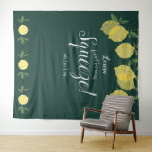 Tenture Citrons Squeeze Green Fête des mariées Fond photo (En situation (horizontale))