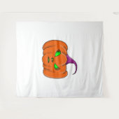 Tenture Citrouille Alien Halloween (Devant (Horizontal))
