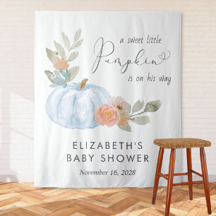 Tenture Citrouille Baby Boy Douche Bienvenue Photo fond