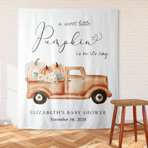 Tenture Citrouille Baby shower Camion - Photo Contexte