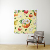 Tenture Citrouille, chrysanthemum : illustration de fruits (En situation)