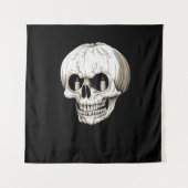 Tenture Citrouille Crâne Halloween Gothique (Devant)