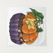Tenture Citrouille Cupcake (Devant (Horizontal))