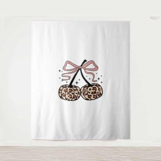 Tenture Citrouille d'automne, Cerises Citrouilles, Citroui (Devant)