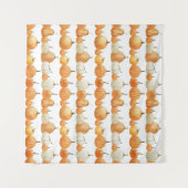 Tenture Citrouille d'automne : Motif d'illustration aquare (Devant (Horizontal))