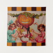 Tenture Citrouille de la fête d'Halloween vintage (Devant)