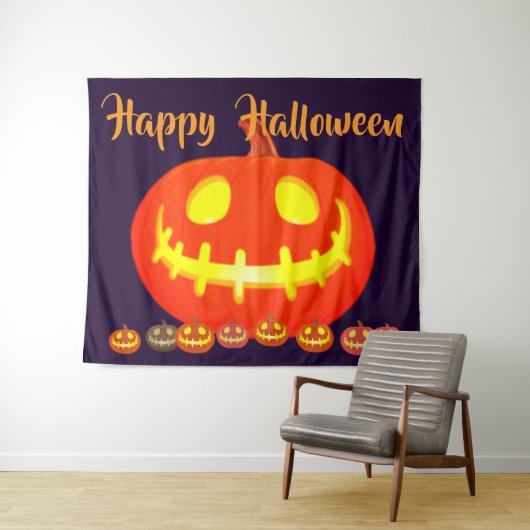 TENTURE CITROUILLE D'HALLOWEEN (En situation (horizontale))