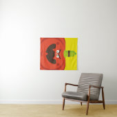 Tenture citrouille d'halloween affamé (En situation (horizontale))