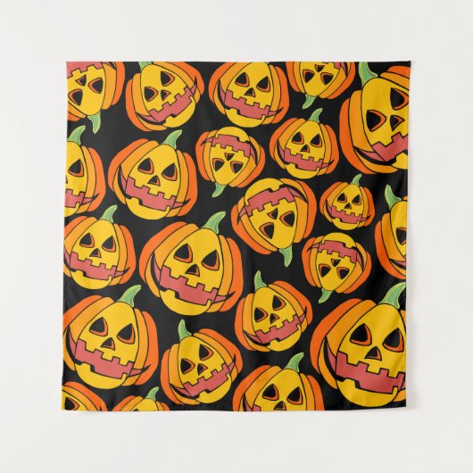Tenture Citrouille d'Halloween : Symbole Vintage d'automne (Devant)