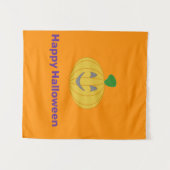 Tenture Citrouille gai Halloween Orange (Devant (Horizontal))