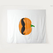 Tenture citrouille halloween avec barbe (Devant (Horizontal))