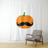Tenture citrouille halloween avec barbe (En situation)