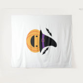 Tenture Citrouille Halloween Jack-o'-lantern Bat (Devant (Horizontal))