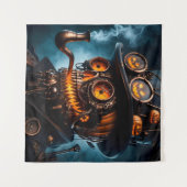 Tenture Citrouille Jack-O-Lantern Steampunk Gothique Hallo (Devant (Horizontal))