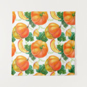 Tenture Citrouille orange sur arrière - plan blanc. Patte (Devant (Horizontal))