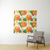Tenture Citrouille orange sur arrière - plan blanc. Patte (En situation (horizontale))