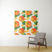 Tenture Citrouille orange sur arrière - plan blanc. Patte (En situation)