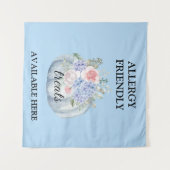 Tenture Citrouille turquoise Aquarelle Allergie Traitement (Devant (Horizontal))