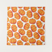 Tenture Citrouilles d'aquarelle : motif des cultures d'aut (Devant (Horizontal))