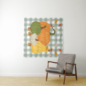 Tenture Citrouilles de l'automne heureux (En situation (horizontale))