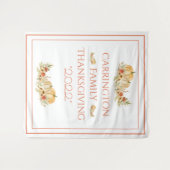 Tenture Citrouilles de Thanksgiving aquarelle florale  (Devant (Horizontal))