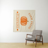 Tenture Citrouilles frais de ferme automne (En situation (horizontale))