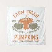 Tenture Citrouilles frais de ferme | Main saisie (Devant)