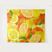 Tenture Citrus d'été Citrons et Oranges Whimsical Artwork™ (Devant (Horizontal))