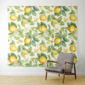 Tenture Citrus Fleurs de Citron Méditerranéen (En situation (horizontale))
