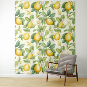Tenture Citrus Fleurs de Citron Méditerranéen