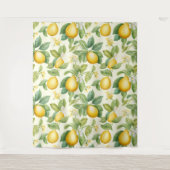Tenture Citrus Fleurs de Citron Méditerranéen (Devant)
