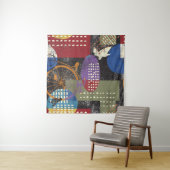 Tenture City grunge abstract, seamless vintage pattern. (En situation (horizontale))