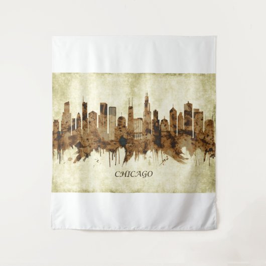 Tenture Cityscape de l'Illinois (Devant)