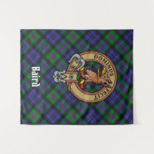 Tenture Clan Baird Crest sur Tartan (Devant (Horizontal))