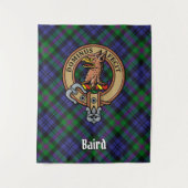 Tenture Clan Baird Crest sur Tartan (Devant)