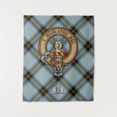 Tenture Clan Bell Crest sur Tartan (Devant)