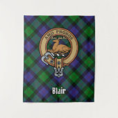 Tenture Clan Blair Crest sur Tartan (Devant)