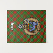 Tenture Clan Bruce Crest sur la chasse Tartan (Devant (Horizontal))