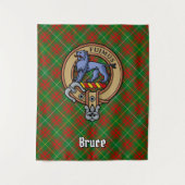 Tenture Clan Bruce Crest sur la chasse Tartan (Devant)