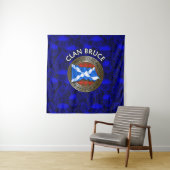 Tenture Clan Bruce Tartan Knot & Flag (En situation)