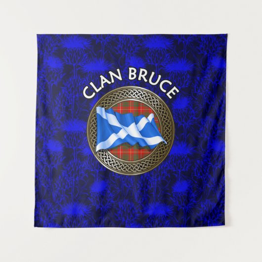 Tenture Clan Bruce Tartan Knot & Flag (Devant)