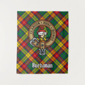 Tenture Clan Buchanan Crest sur Tartan (Devant)