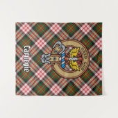 Tenture Clan Carnegie Crest sur la robe Tartan (Devant (Horizontal))