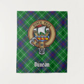 Tenture Clan Duncan Crest over Tartan (Devant)