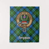 Tenture Clan Ferguson Crest sur Tartan (Devant)