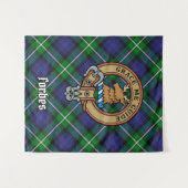 Tenture Clan Forbes Crest sur Tartan (Devant (Horizontal))