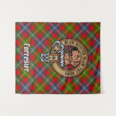 Tenture Clan Forrester Crest sur Tartan (Devant (Horizontal))