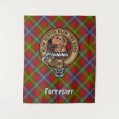 Tenture Clan Forrester Crest sur Tartan (Devant)